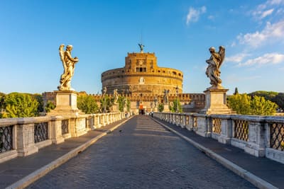 Castel Sant'Angelo on the banks of the Tiber